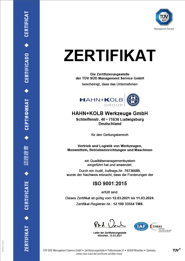 Certificate ISO 9001 