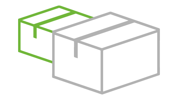 Nachhaltig - Kartonboxen sind wieder verwendbar - Genau so viel Verpackung wie nötig. 