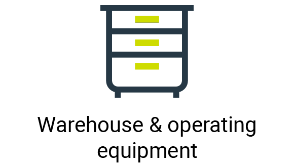 Building materials, lifting equipment, linear technology, scales and much more is available in the warehouse & operating equipment category